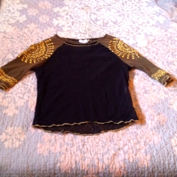 VTG Calvin Klein Tribal, Sheer Top - Picture 2 of 7